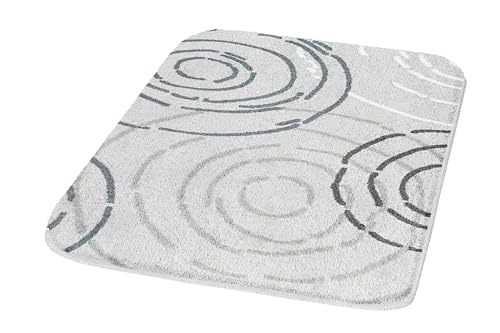 Kleine Wolke 4004478225671 Splash Badteppich Polyacryl grau/weiß, grau/weiß, 60 x 90 cm von Kleine Wolke