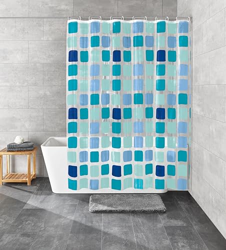 Kleine Wolke 4956721305 Duschvorhang Sonny, 180 x 200 cm, blau von Kleine Wolke