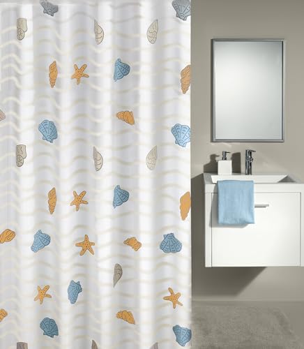 Kleine Wolke 4959148305 Duschvorhang New Beach, 180 x 200 cm, Multicolor von Kleine Wolke