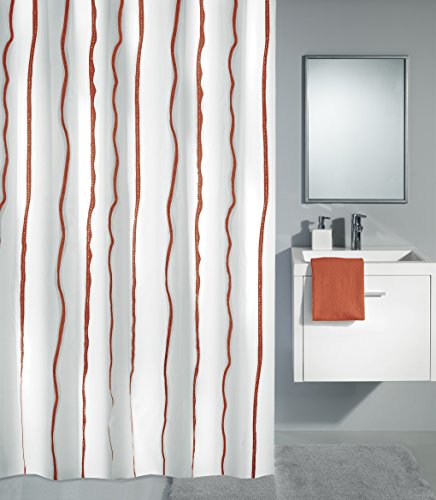 Kleine Wolke 4995453305 Duschvorhang Naomi, 180 x 200 cm, Rubin von Kleine Wolke