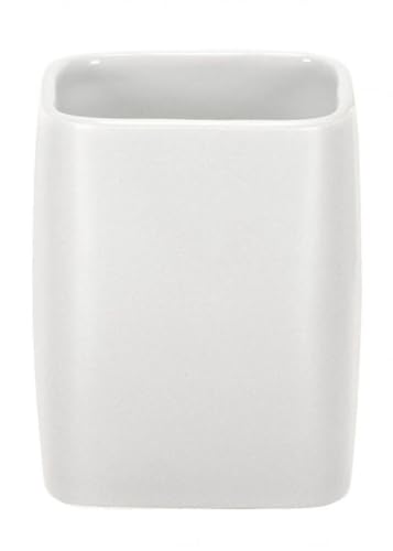 Kleine Wolke Zahnputzbecher, Cubic Weiß, 74 x 74 x 91 mm von Kleine Wolke
