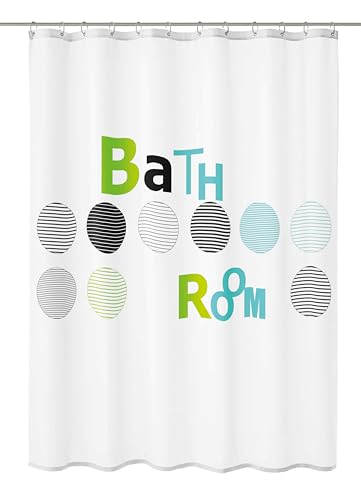 Kleine Wolke Duschvorhang Bathroom, 180 x 200 cm, mint von Kleine Wolke