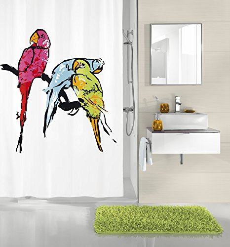 Kleine Wolke 5224148305 Duschvorhang Parrot, 180 x 200 cm, Multicolor von Kleine Wolke