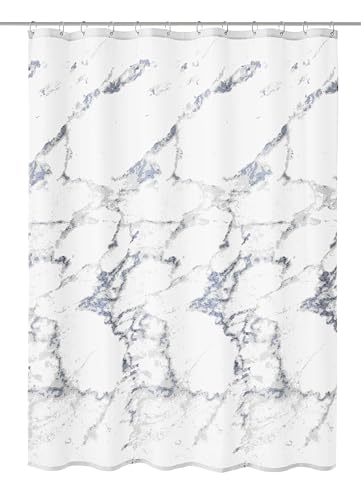 Kleine Wolke Marble Duschvorhang, Polyester, anthrazit, 180 x 200 cm von Kleine Wolke