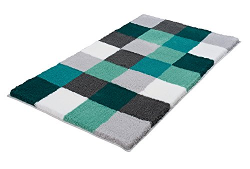 Kleine Wolke 5426675382 Badteppich Caro, 60 x 105 cm, Petrol, 4004478230545 von Kleine Wolke