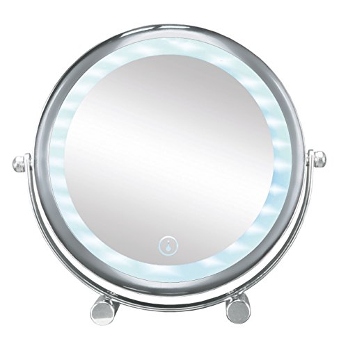 Kleine Wolke 5886124886 Bright Mirror Shorty Kosmetikspiegel, Metall, Chrom, 20x4x19.5 cm von Kleine Wolke