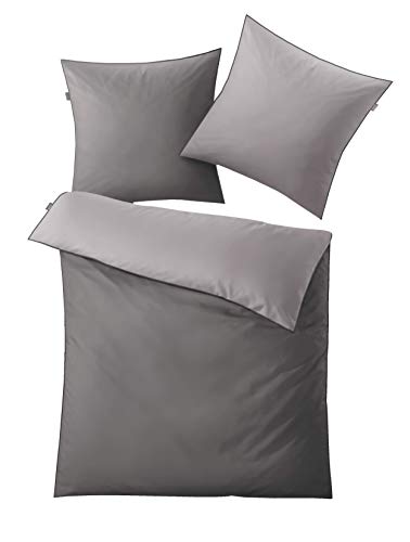 Kleine Wolke 6320146952 Bettwäsche Linda, Maße: 135 x 200 cm und 80 x 80 cm, Farbe: Silbergrau von Kleine Wolke