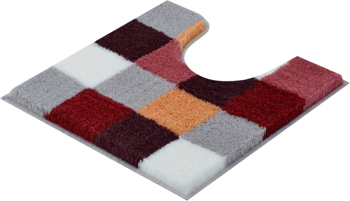 Kleine Wolke Badematte Caro, Höhe 25 mm, rutschhemmend beschichtet, fußbodenheizungsgeeignet, Kunstfaser, quadratisch, WC Vorleger mit Ausschnitt, Badteppich, modernes Karo-Muster, Pastell-Farben, waschbar Kleine Wolke Badematte Caro, Höhe 25 mm, rutschhemmend beschichtet, fußbodenheizungsgeeignet, Kunstfaser, quadratisch, WC Vorleger mit Ausschnitt, Badteppich, modernes Karo-Muster, Pastell-Farben, waschbar von Kleine Wolke