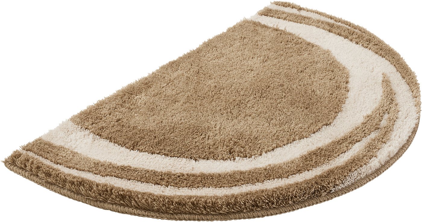 Kleine Wolke Badematte »Mystic«, Höhe 25 mm, rutschhemmend beschichtet, fußbodenheizungsgeeignet, Polyacryl, halbrund, Badteppich, modernes Design, Hoch-Tief Effekt, rechteckig & rund von Kleine Wolke