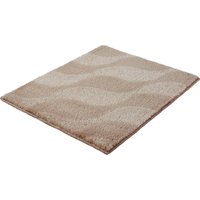 Kleine Wolke Badematte ""Onda"" Höhe 15 mm rutschhemmend beschichtet fußbodenheizungsgeeignet Badteppich, modernes Ton in Ton Wellendesign, flauschig von Kleine Wolke
