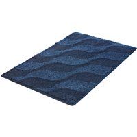 Kleine Wolke Badematte ""Onda"" Höhe 15 mm rutschhemmend beschichtet fußbodenheizungsgeeignet Badteppich, modernes Ton in Ton Wellendesign, flauschig von Kleine Wolke