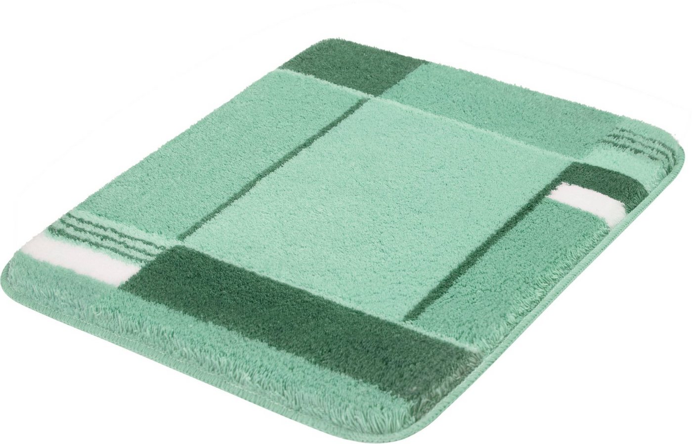 Kleine Wolke Badematte Padova, Höhe 20 mm, rutschhemmend beschichtet, fußbodenheizungsgeeignet, Kunstfaser, rechteckig, Badteppich, modernes Design, mit Bordüre, Kundenliebling von Kleine Wolke