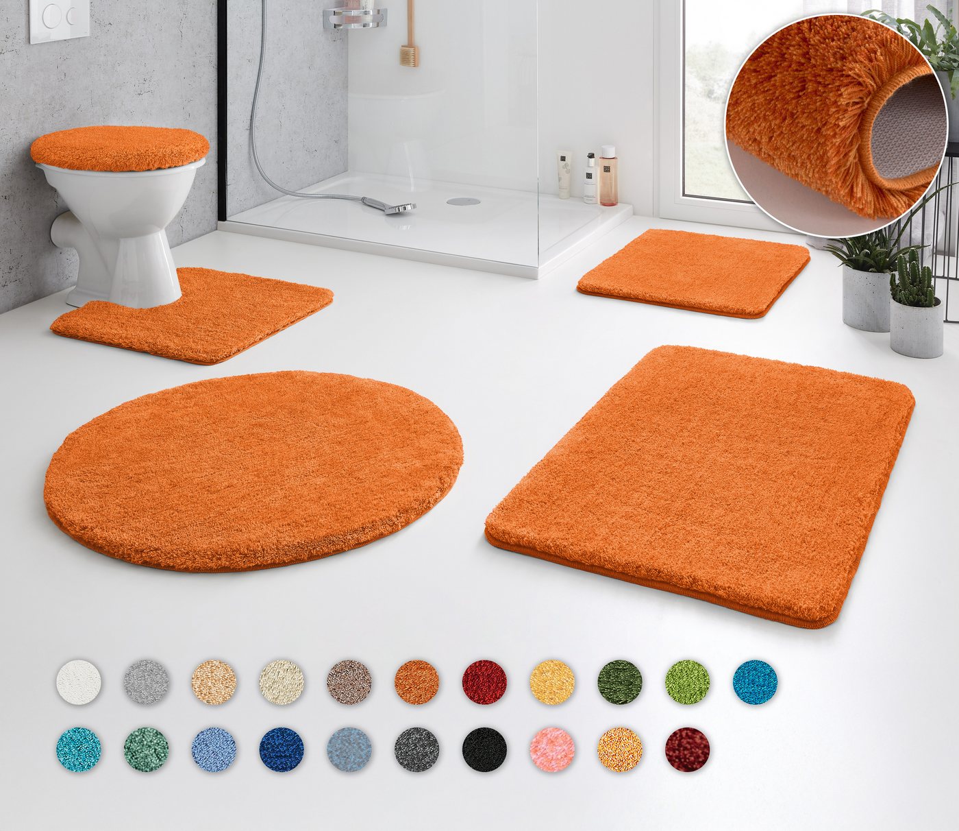 Kleine Wolke Badematte RELAX, Höhe 30 mm, rutschhemmend beschichtet, fußbodenheizungsgeeignet, Polyacryl, quadratisch, WC Vorleger mit Ausschnitt, Badteppich, Uni Farben, rechteckig, rund & als Set erhältlich Kleine Wolke Badematte RELAX, Höhe 30 mm, rutschhemmend beschichtet, fußbodenheizungsgeeignet, Polyacryl, quadratisch, WC Vorleger mit Ausschnitt, Badteppich, Uni Farben, rechteckig, rund & als Set erhältlich von Kleine Wolke