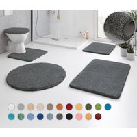 Kleine Wolke Badematte "RELAX", rutschhemmend beschichtet, fußbodenheizungsgeeignet, Badteppich, Uni Farben, rechteckig, rund & als Set erhältlich von Kleine Wolke