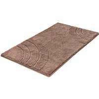 Kleine Wolke Badematte ""Saturn"" Höhe 25 mm rutschhemmend beschichtet fußbodenheizungsgeeignet Badteppich, Uni Farben, modernes Design, Hoch-Tief Effekt von Kleine Wolke