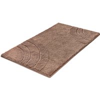 Kleine Wolke Badematte ""Saturn"" Höhe 25 mm rutschhemmend beschichtet fußbodenheizungsgeeignet Badteppich, Uni Farben, modernes Design, Hoch-Tief Effekt von Kleine Wolke