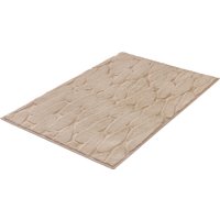 Kleine Wolke Badematte ""Tondo"" Höhe 5 mm rutschhemmend beschichtet fußbodenheizungsgeeignet Badteppich, Uni Farben, moderens Design, Hoch-Tief Effekt von Kleine Wolke