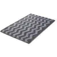 Kleine Wolke Badematte ""Zack"" Höhe 20 mm rutschhemmend beschichtet fußbodenheizungsgeeignet Badteppich, modernes Zickzack Design, Ton in Ton von Kleine Wolke