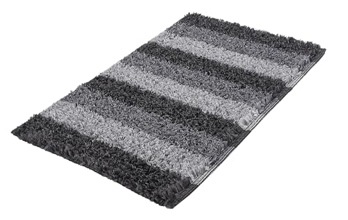 Kleine Wolke Lounge Badteppich, Polyester, Slate-Grey, 1 cm cm, 70 cm x 120 cm von Kleine Wolke