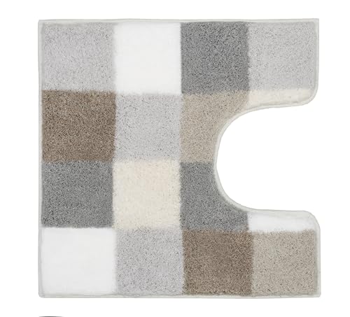 Kleine Wolke Badteppich Caro, Kaschmir 55 cm x 50 cm WC-Vorleger mit Ausschnitt beige, 4004478291423 von Kleine Wolke