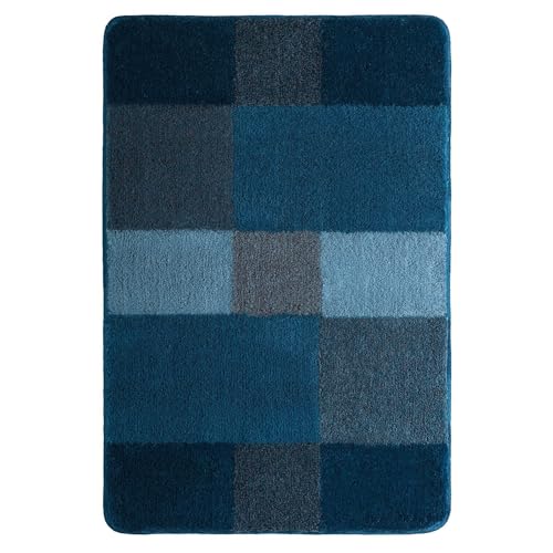 Kleine Wolke Badteppich Joana (LBH 120x70x2 cm) LBH 120x70x2 cm blau von Kleine Wolke