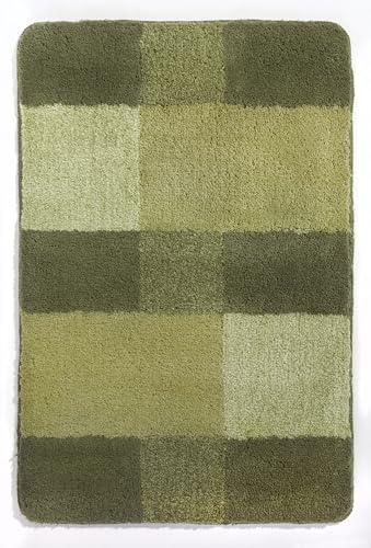 Kleine Wolke Badteppich Joana (LBH 120x70x2 cm) LBH 120x70x2 cm grün Badematte Badvorleger Duschvorleger Duschmatte Badeteppich von Kleine Wolke