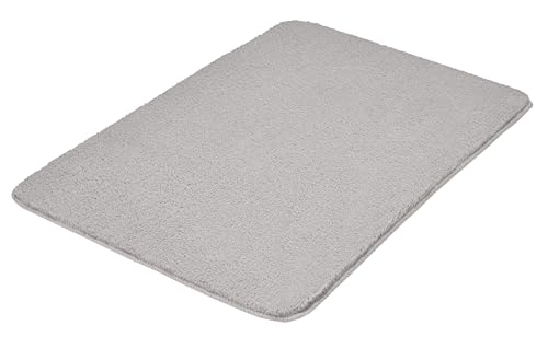 Kleine Wolke Badteppich Marco, 60x90 cm, Silbergrau von Kleine Wolke