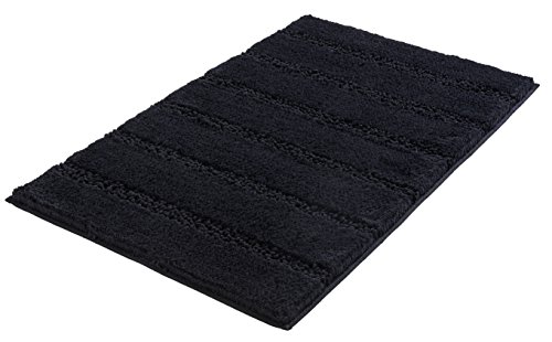 Kleine Wolke Badteppich Monrovia, Schwarz, 70 x 120 cm von Kleine Wolke