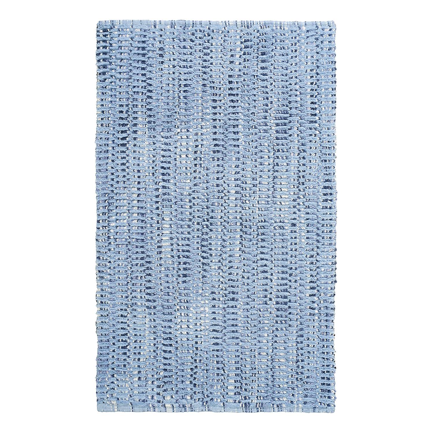 Kleine Wolke Badteppich Sway Baumwollstoff Eisblau 60x100 cm (BxT) von Kleine Wolke