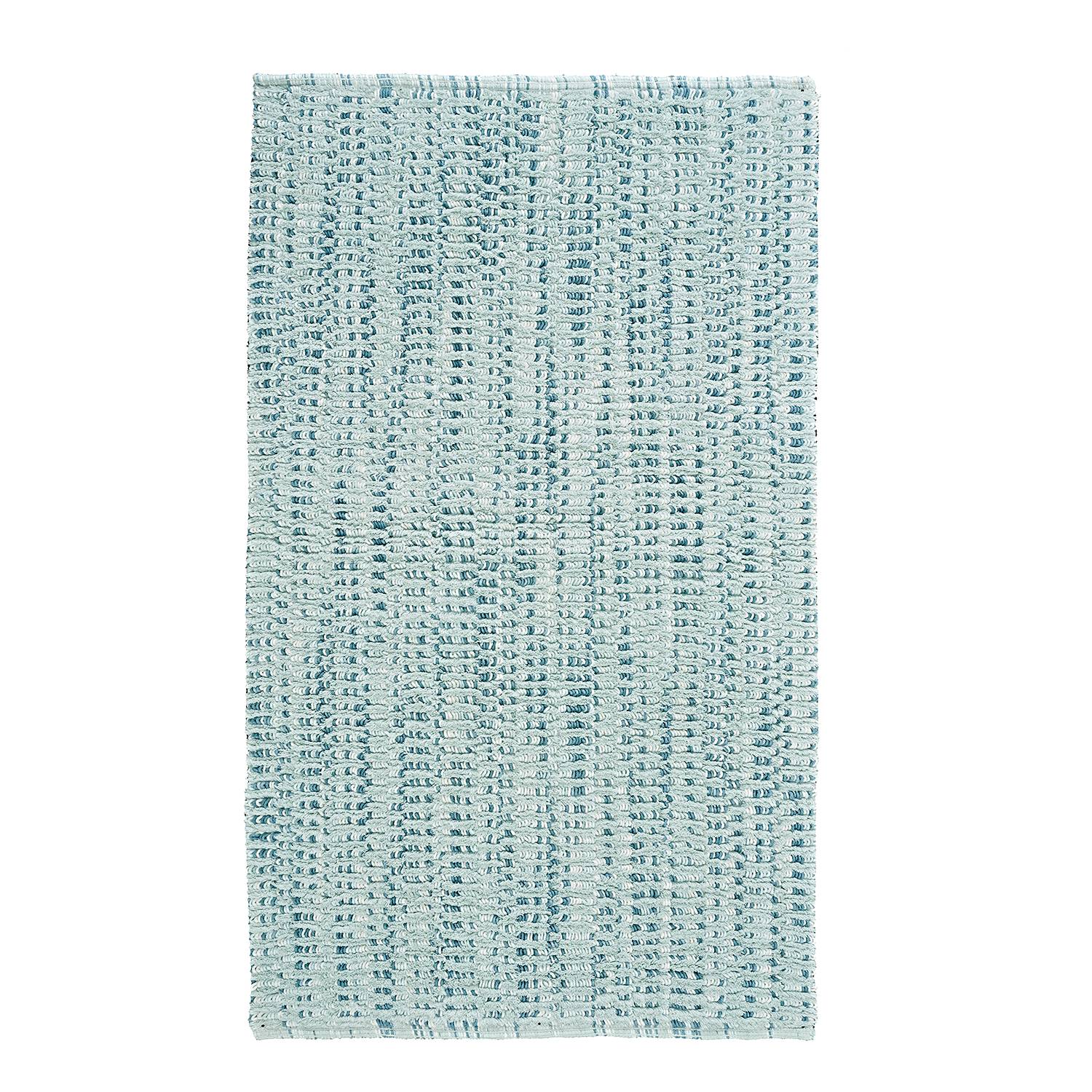 Kleine Wolke Badteppich Sway Baumwollstoff Pastellblau 60x100 cm (BxT) von Kleine Wolke