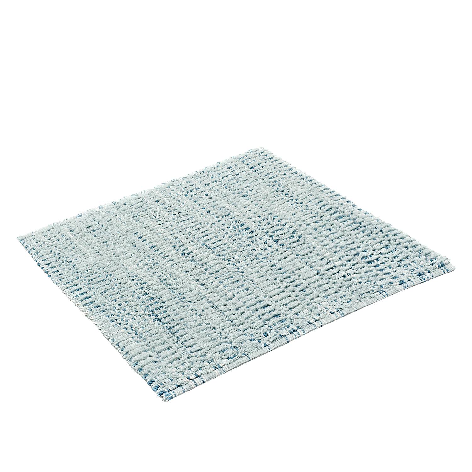 Kleine Wolke Badteppich Sway Baumwollstoff Pastellblau 60x60 cm (BxT) von Kleine Wolke