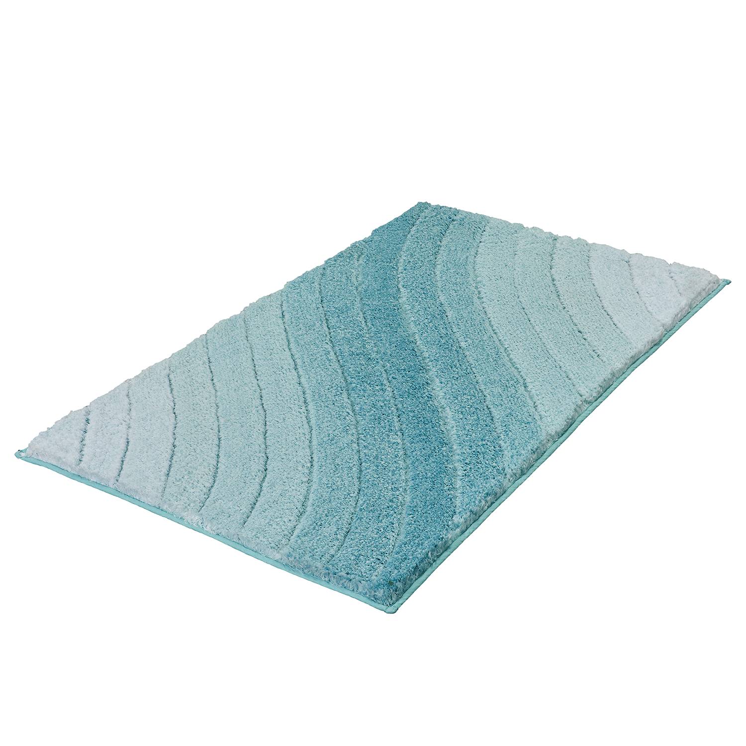 Kleine Wolke Badteppich Tender Mischgewebe Blau 70x120 cm (BxT) von Kleine Wolke