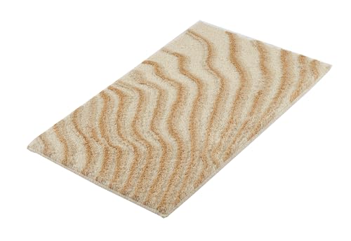 Kleine Wolke Badteppich Terrace, 70x120 cm, Sandbeige von Kleine Wolke