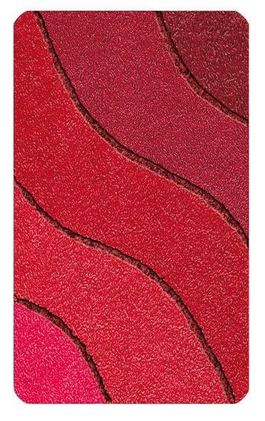Kleine Wolke Badteppich Wave rubin, 60 x 90 cm von Kleine Wolke