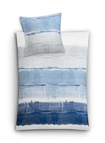 Kleine Wolke 6174773954 Mako-Satin Bettwäsche Long Beach, 155 x 220 cm, taubenblau von Kleine Wolke