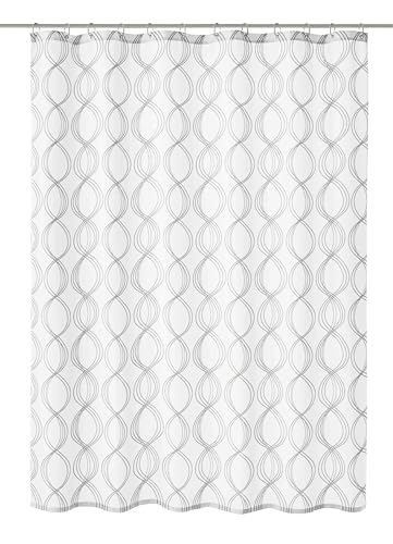 Kleine Wolke Classy Duschvorhang, 100% Polyester, Weiss, 180x200 cm von Kleine Wolke