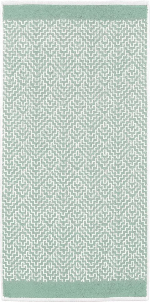 Kleine Wolke Duschtuch Botany, Größe 70/140 cm, Frottier (1-St), modernes Rauten Design von Kleine Wolke