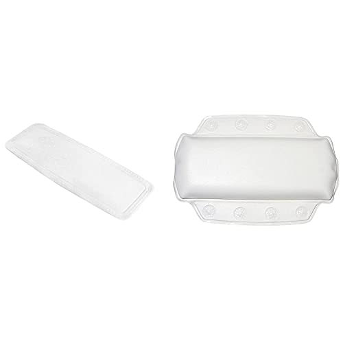 Kleine Wolke Edit WC-Bürstenhalter, Vinyl, Weiß, 36 x 92 cm & 5366100008 Nackenpolster Pillow, 32x 22 cm, weiß von Kleine Wolke