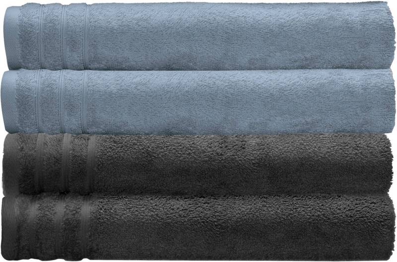 Kleine Wolke Handtuch Royal, Frottier (Set, 4-St), Uni Farben, mit Bordüre, weich, auch als Set erhältlich von Kleine Wolke