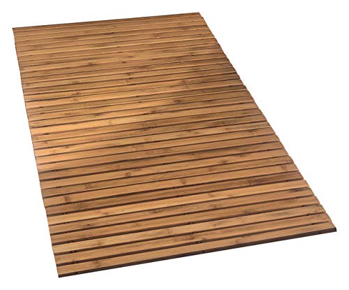 Kleine Wolke Holzmatte Level Badteppich, 100% Bambus, Natur, 115 x 60 cm, 115.00 x 60.00 cm, 4072202455 von Kleine Wolke