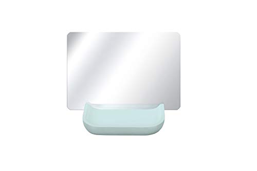 Kleine Wolke Kosmetikspiegel Tray Mirror Opal, Maße ca. 12 x 17,3 cm, Glas/Polyresin von Kleine Wolke