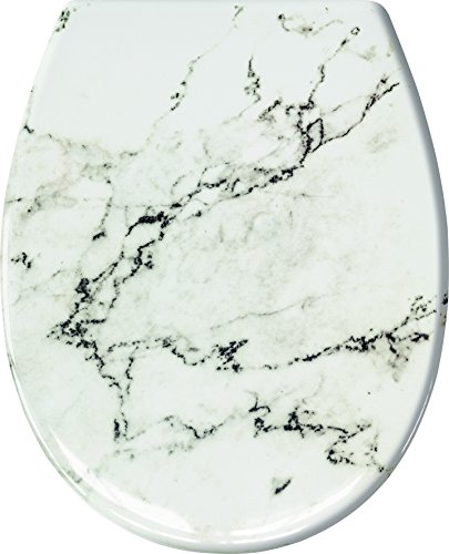 Kleine Wolke Marble WC-Sitz, Duroplast, anthrazit, 37 x 45 x 5 cm von Kleine Wolke