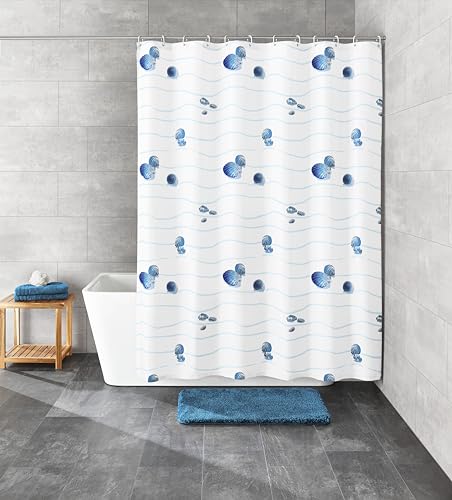 Kleine Wolke Miami Duscheinlage, 100% Polyester, Blau, 120x200 cm von Kleine Wolke