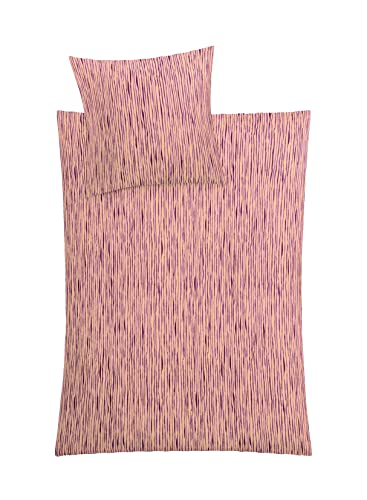 Kleine Wolke Mino Bettwäsche, Baumwolle, Pastellrose, 155x220 cm (80x80 cm) von Kleine Wolke