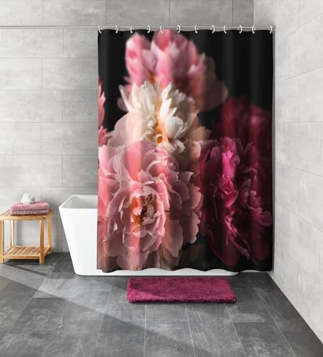 Kleine Wolke Rosemarie Duschvorhang, Textil PES, Bordeaux, 180x200 cm von Kleine Wolke