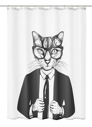 Kleine Wolke Textil-Duschvorhang Kalli in Schwarz-Weiß mit 180x200 cm Kleine Wolke Textil-Duschvorhang Kalli in Schwarz-Weiß mit 180x200 cm von Kleine Wolke