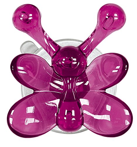 Kleine Wolke Wandhaken, Kunststoff, rot, Butterfly Lisa von Kleine Wolke