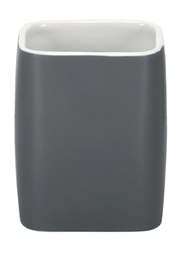 Kleine Wolke Zahnputzbecher, Cubic Anthrazit, 74 x 74 x 91 mm von Kleine Wolke