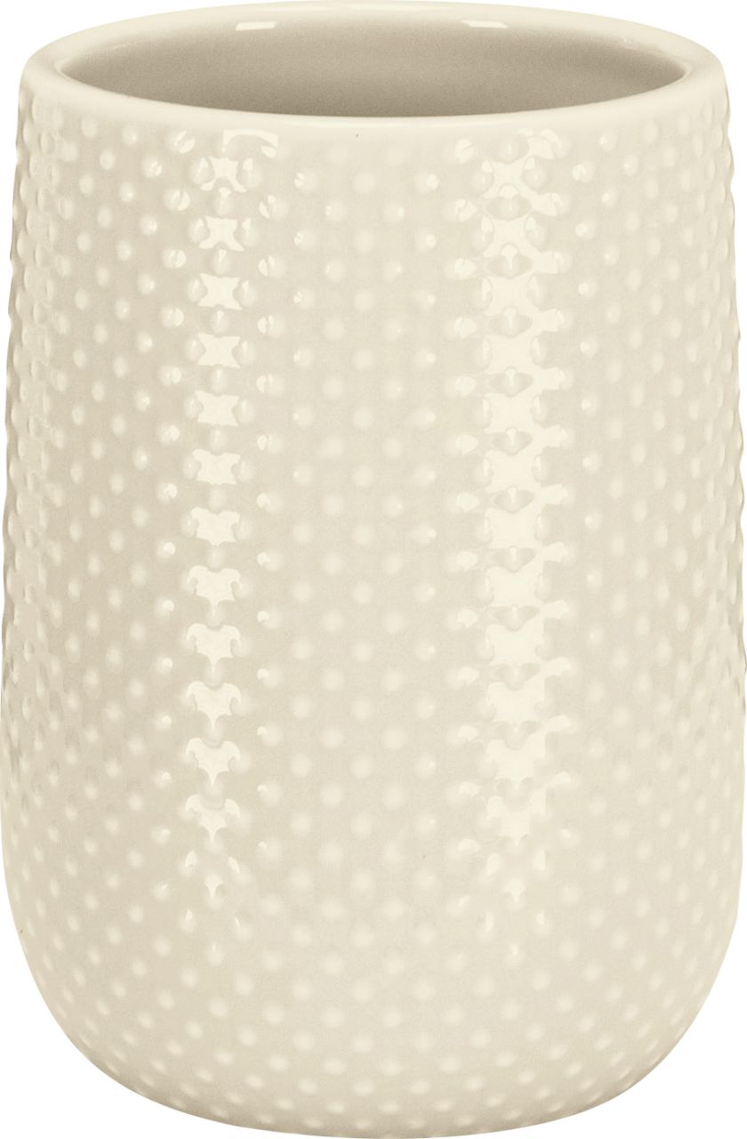 Kleine Wolke Zahnputzbecher Dotty sandbeige, 8,0 x 11 cm von Kleine Wolke