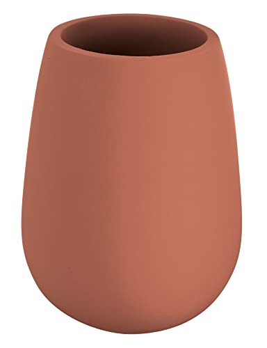 Kleine Wolke Zahnputzbecher Drip, Accessoires, Farbe Terrabraun, Material: Polyresin von Kleine Wolke